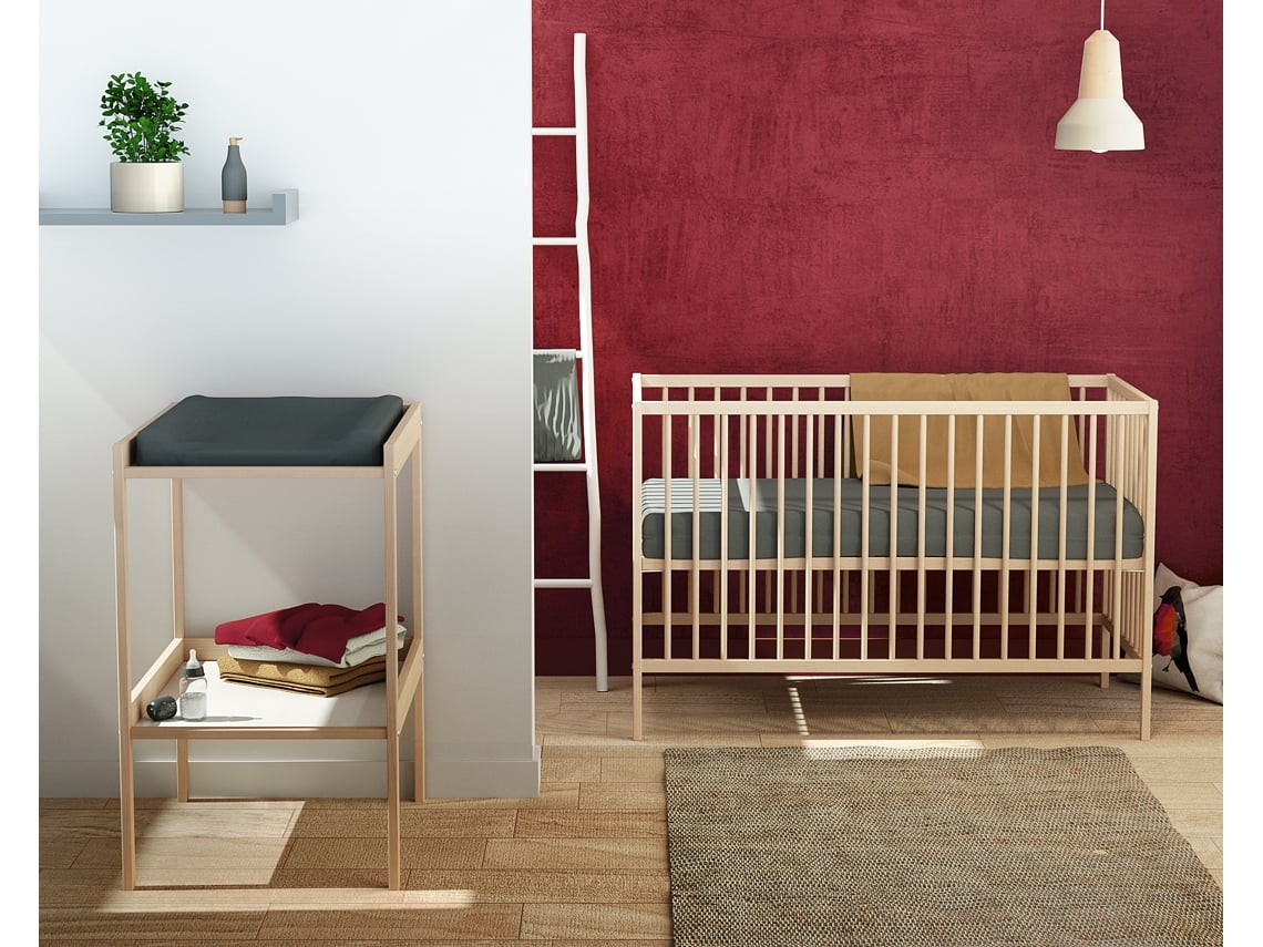 Berço e Mesa Muda-Fraldas AT4 (Castanho)