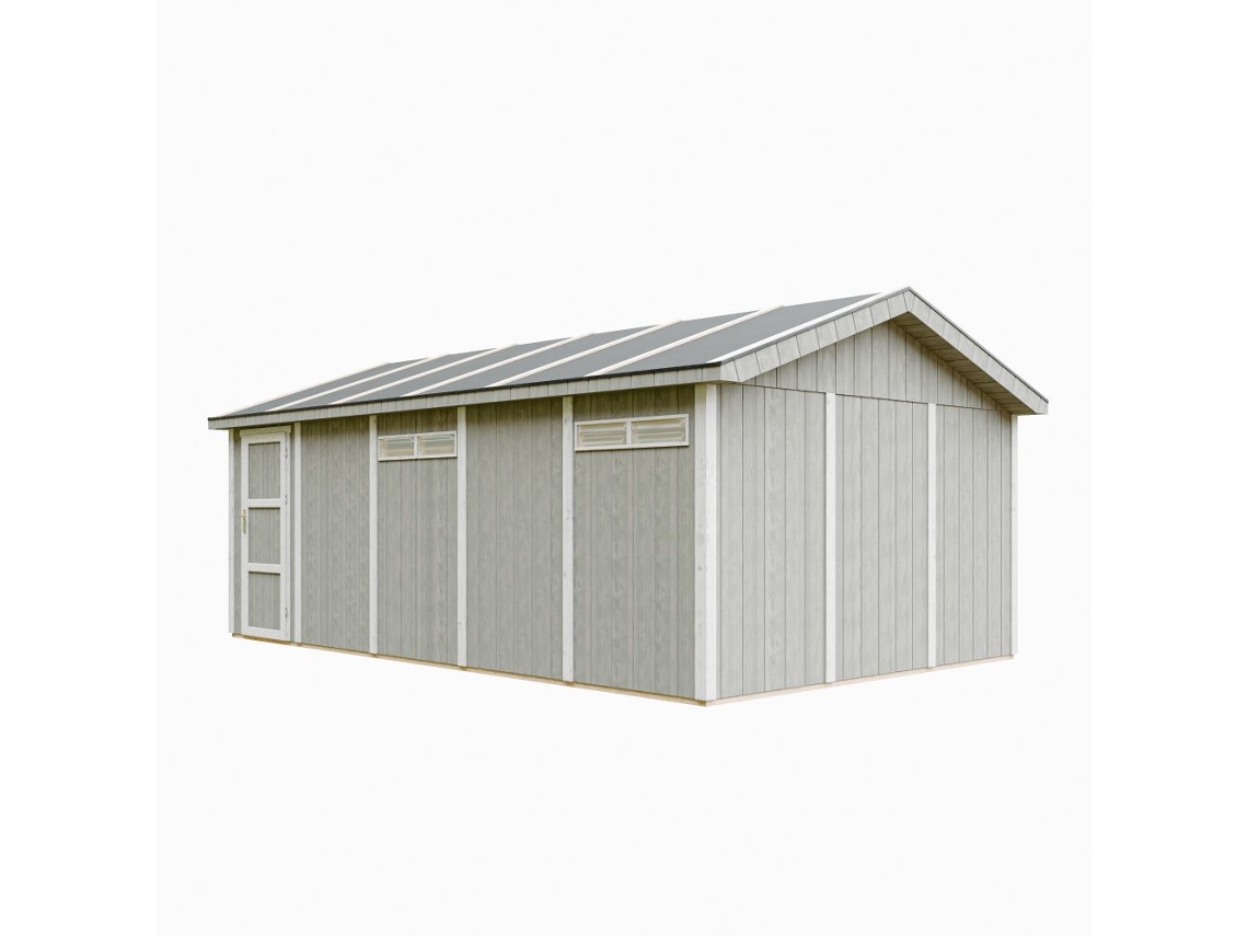 Garagem De Qualidade Premium 21 M² C378 X L648 Cm Timbela M992b Tundra Grey