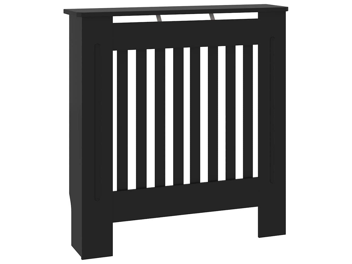 Capa De Radiador 2 Pcs Preto 78x19x81,5cm Madeira Processada Haochrymec