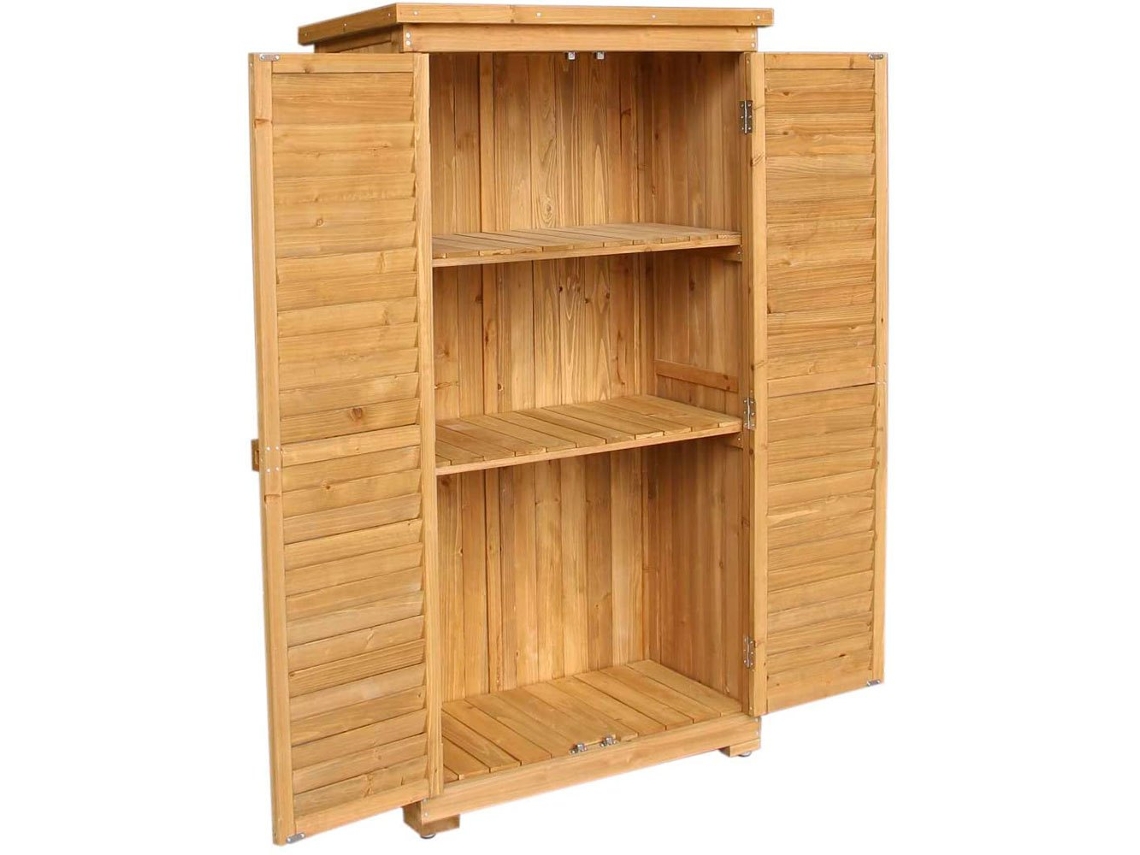 Armário Externo de Madeira Emmy Castanho 87 X 46 X 160 Cmgardiun