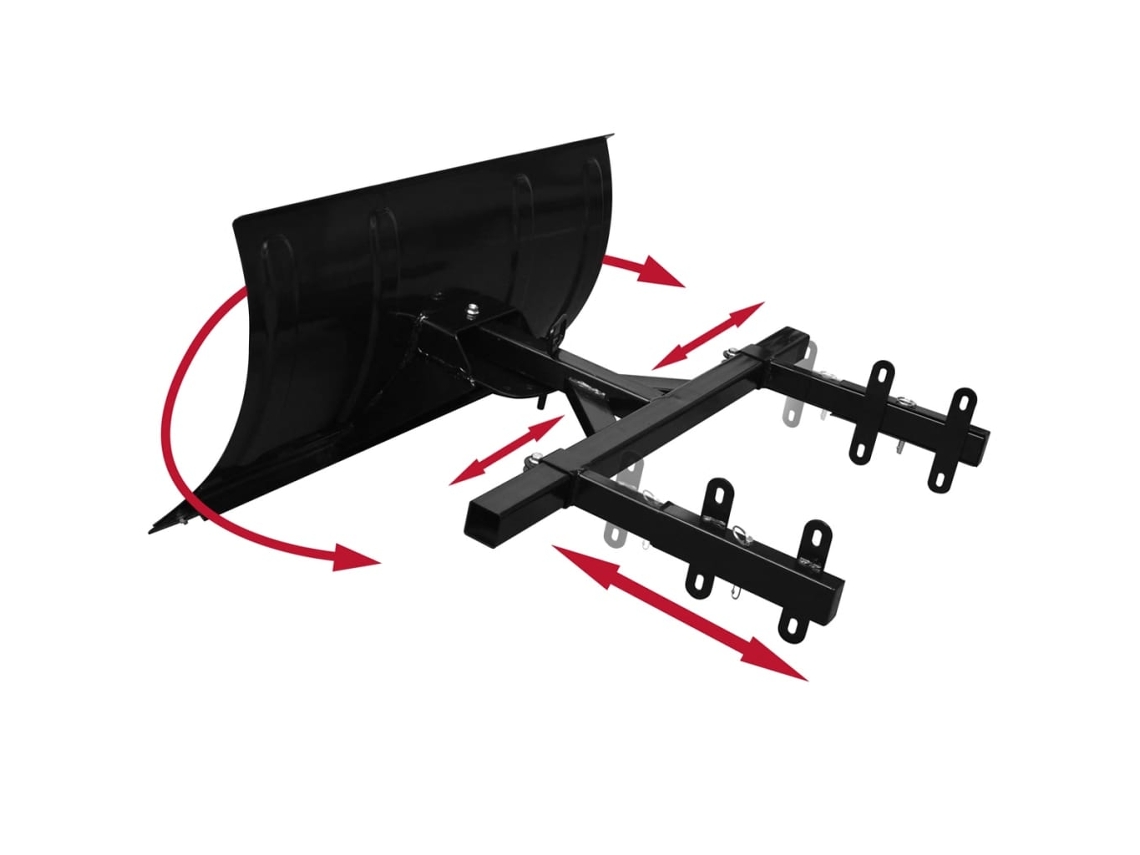 Lâmina de neve VIDAXL Preto Aço (80 x 44 cm)