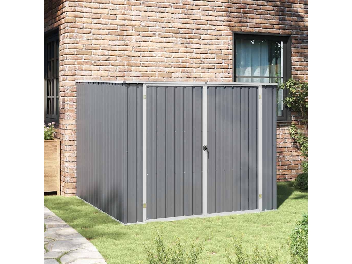 Abrigo VIDAXL Grey Aço (195x198x159 cm)
