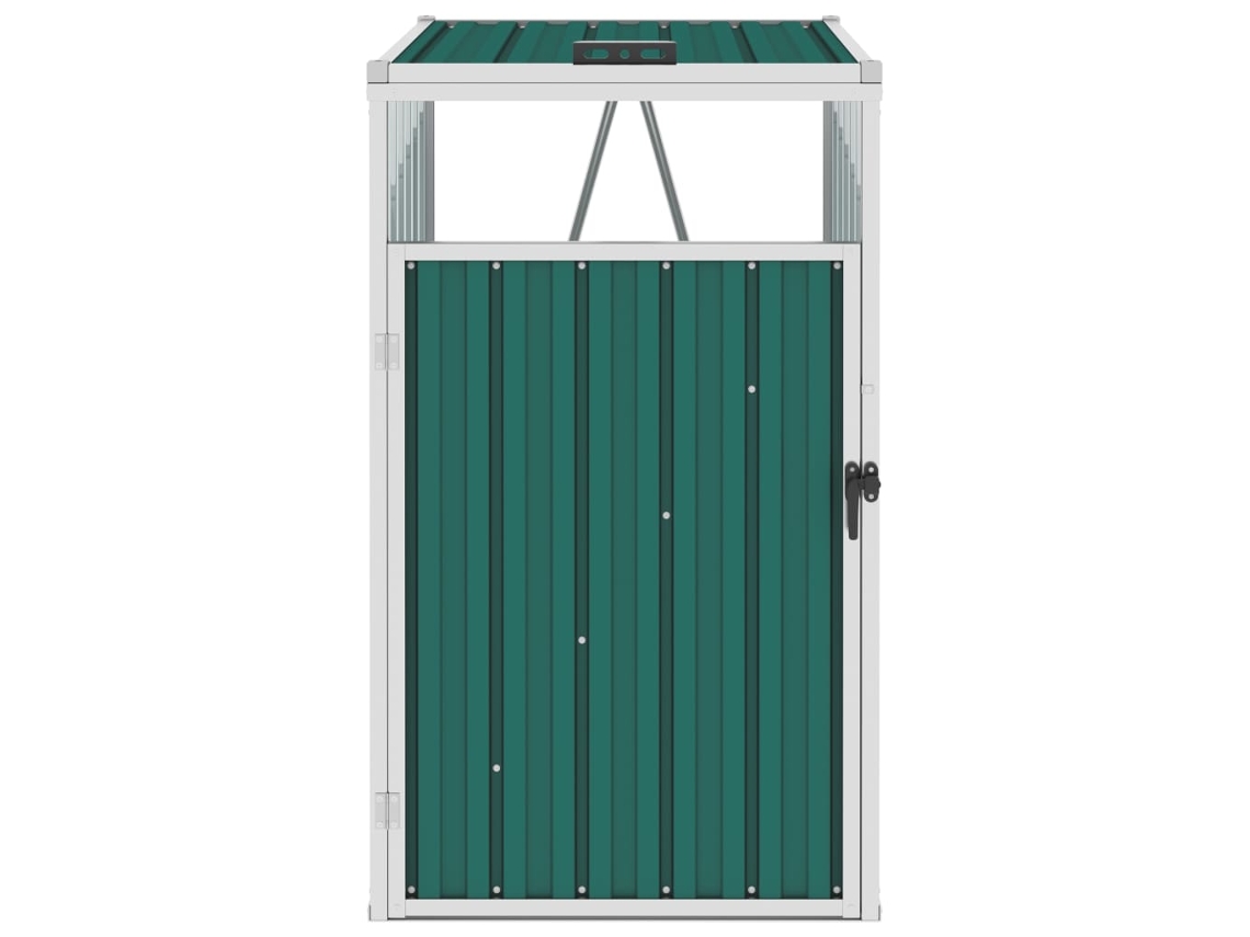 Abrigo para Caixotes do Lixo VIDAXL Para Verde Aço (72x81x121 cm)