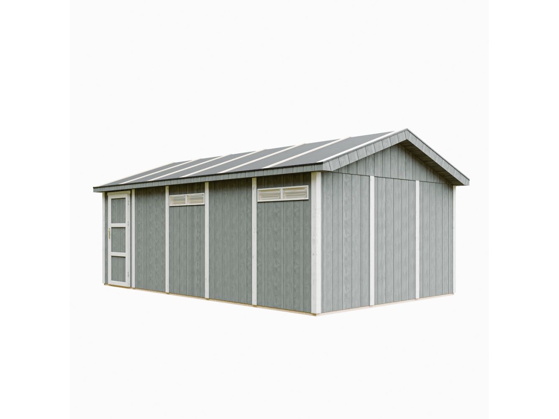 Garagem De Qualidade Premium 21 M² C378 X L648 Cm Timbela M992b Cavern Steel