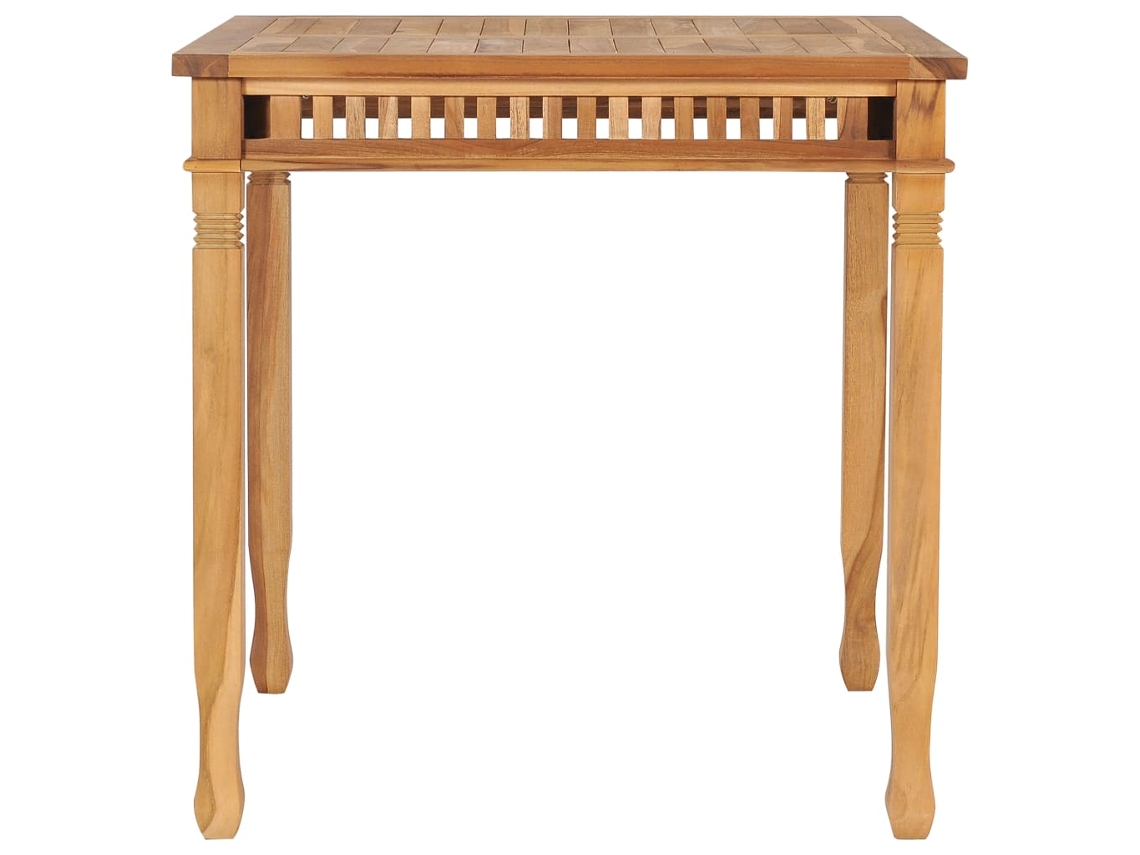 Mesa de jantar VIDAXL Marrom Teca (80x80x80 cm)