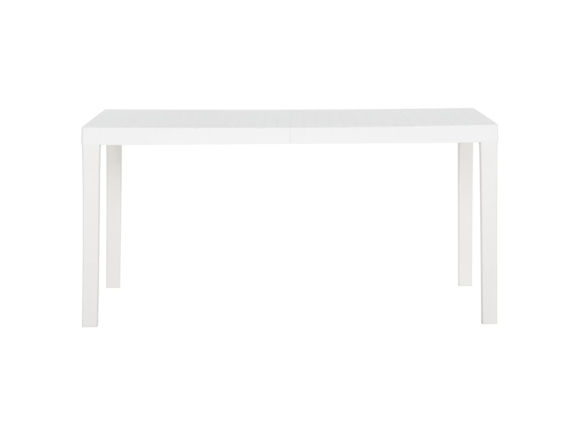 Mesa de jardim VIDAXL Branco Polipropileno (150x90x72 cm)