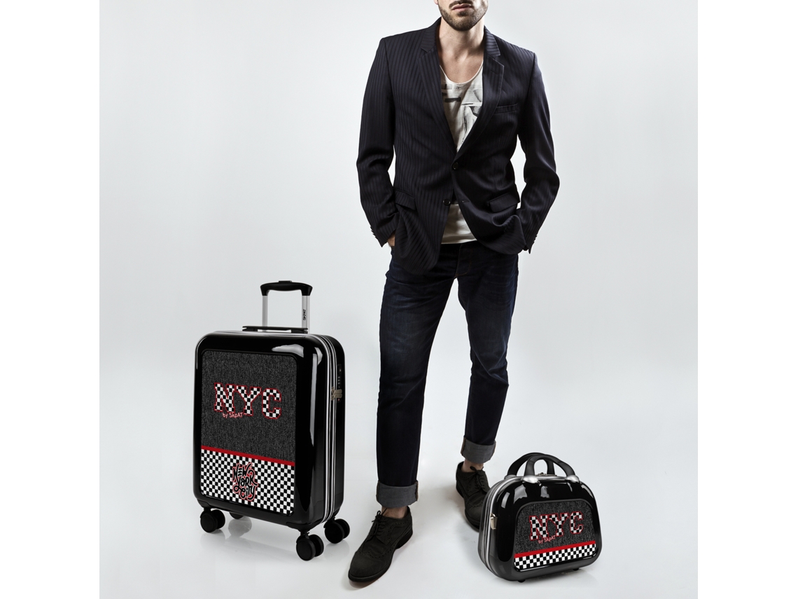 Mala Pequena para Pc SKPAT Nice Xadrez Negro 40X55X18 Cm 36L