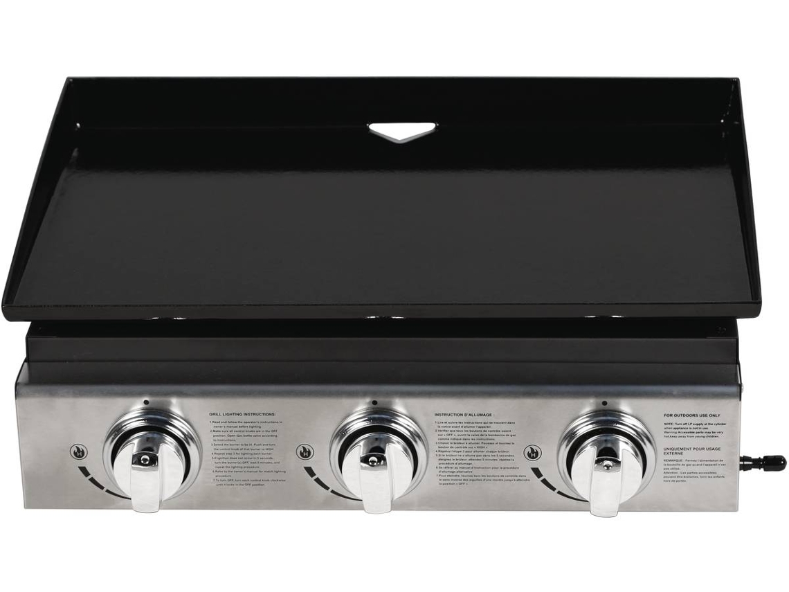 Plancha ''Presto 3'' - 3 queimadores - 9,7kW - Cinza