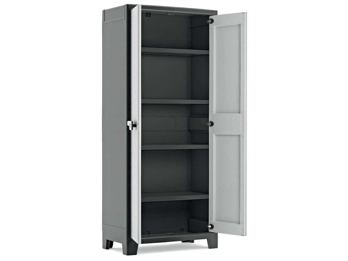 Armário de Exterior KETER Preto Polipropileno (80x44x182 cm)