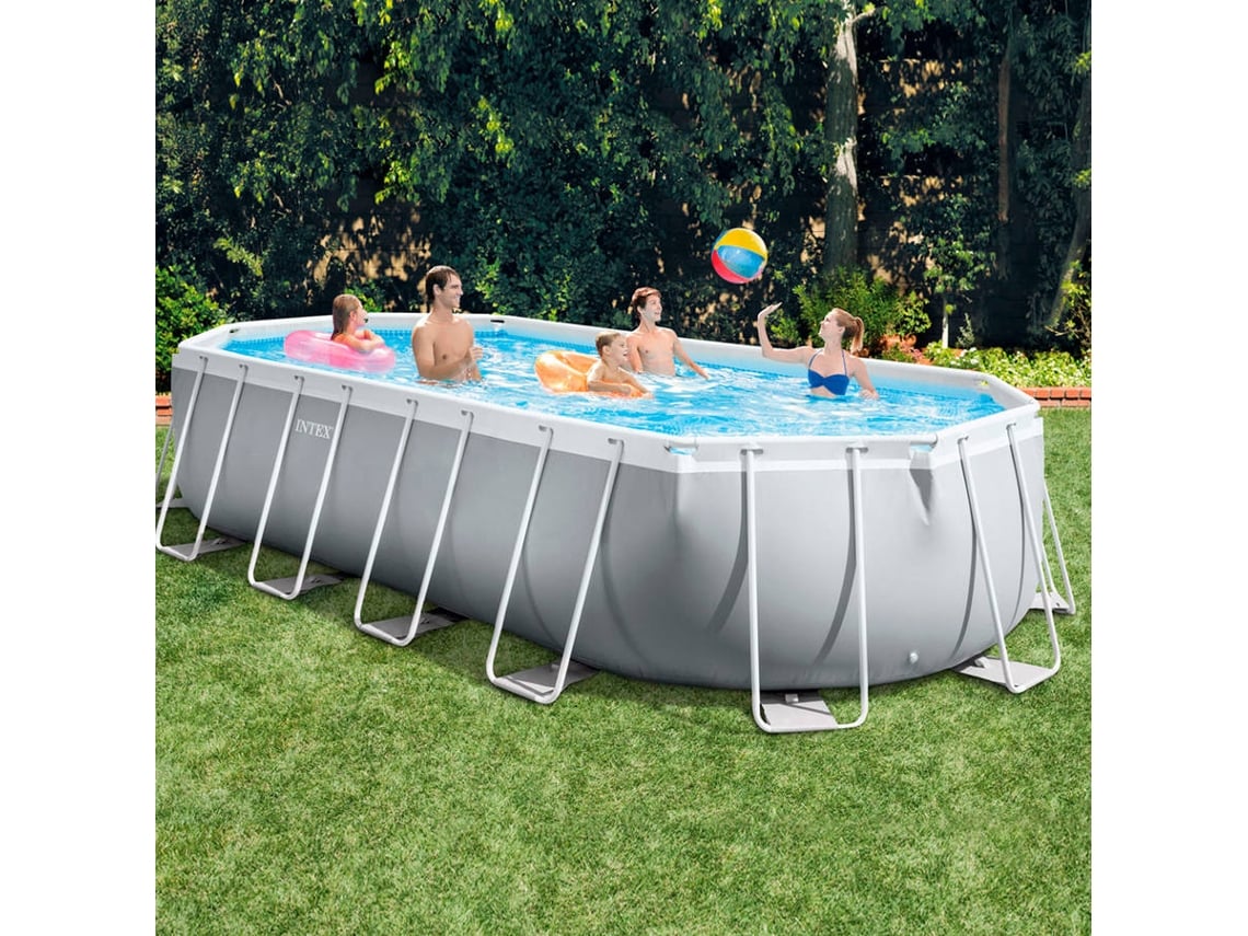 Piscina Tubular INTEX Prisma Frame Oval com Bomba (8 Pessoas - 610x305x122cm - 18.202L)