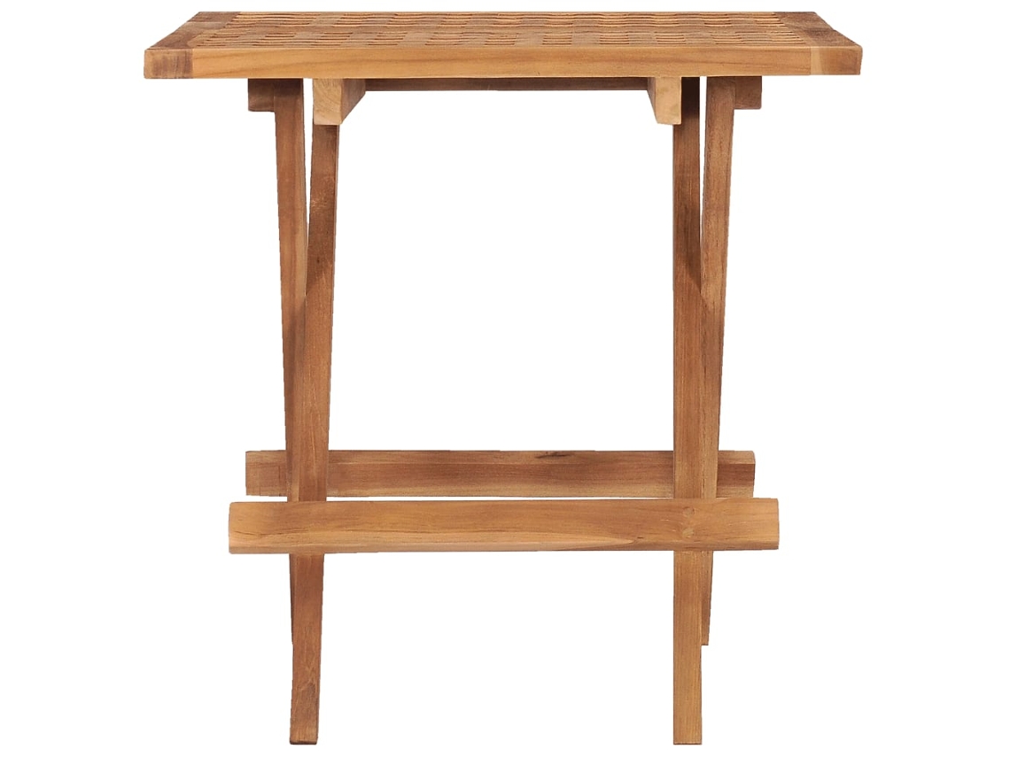Mesa De Jardim Dobrável 50x50x50 Cm Madeira De Teca Maciça