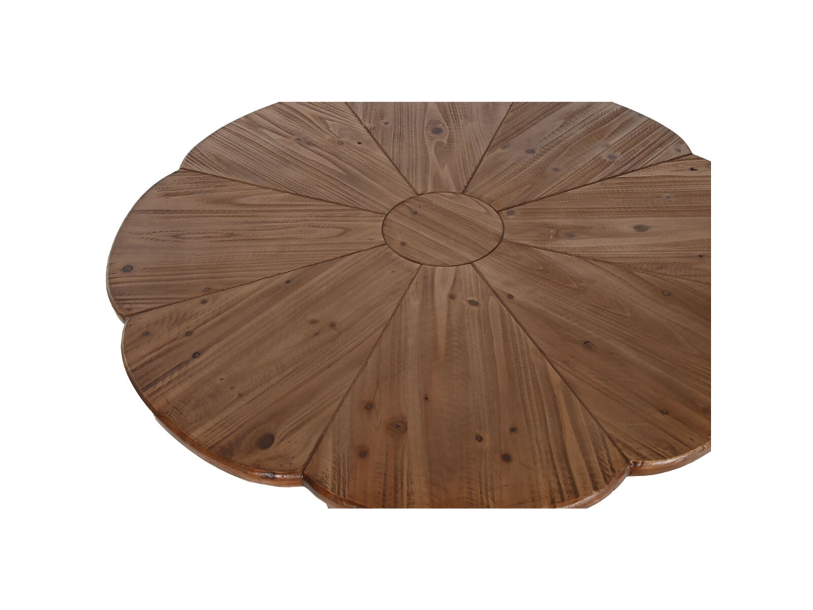 Mesa de Jantar HOME ESPRIT Natural Madeira 100 X 100 X 77 Cm