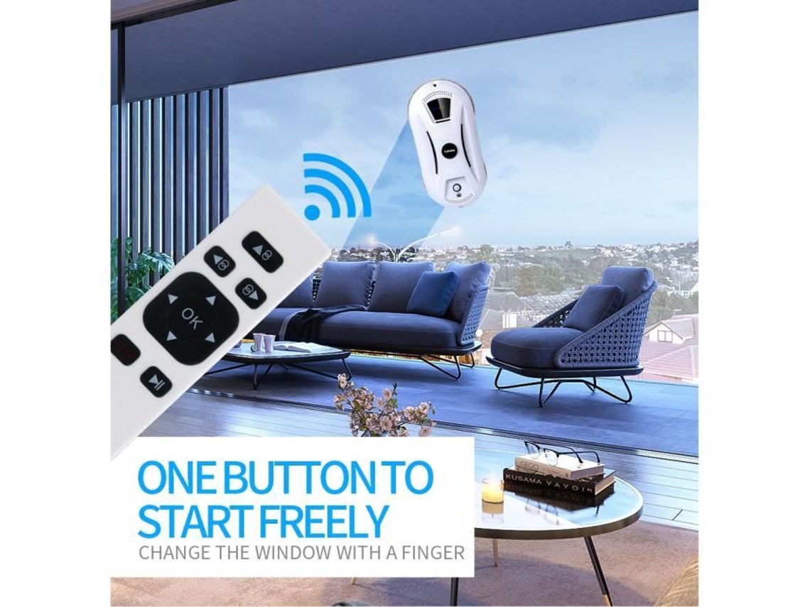 Bazarland30.robô Aspirador de pó ultrafino para limpeza de janelas em casa, limpador de vidros elétrico com controle remoto.