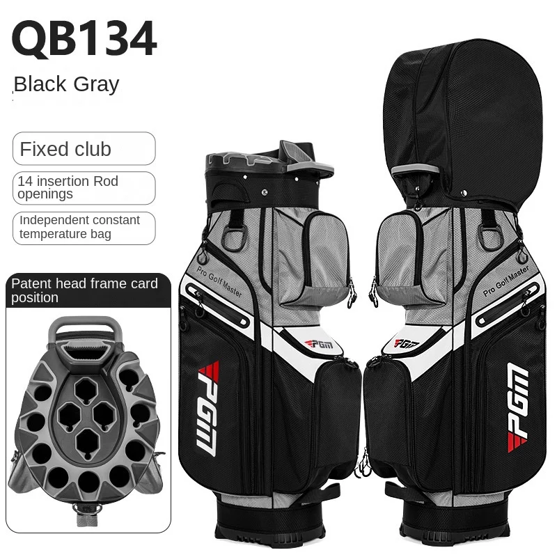 Bolsa De Golfe, Grande Capacidade, Recursos Impermeáveis, Preto Cinza Oem