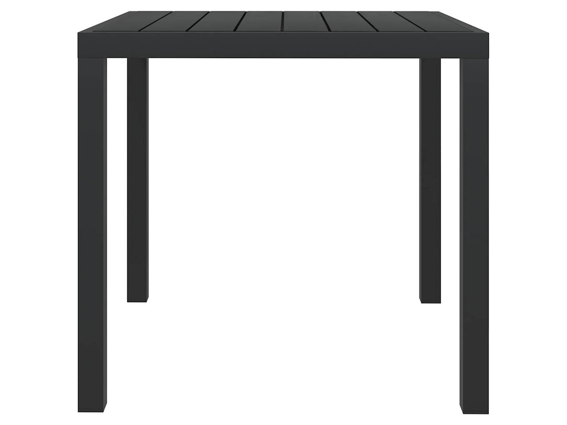 Mesa De Jardim Em Alumínio E Wpc 80x80x74 Cm Preto