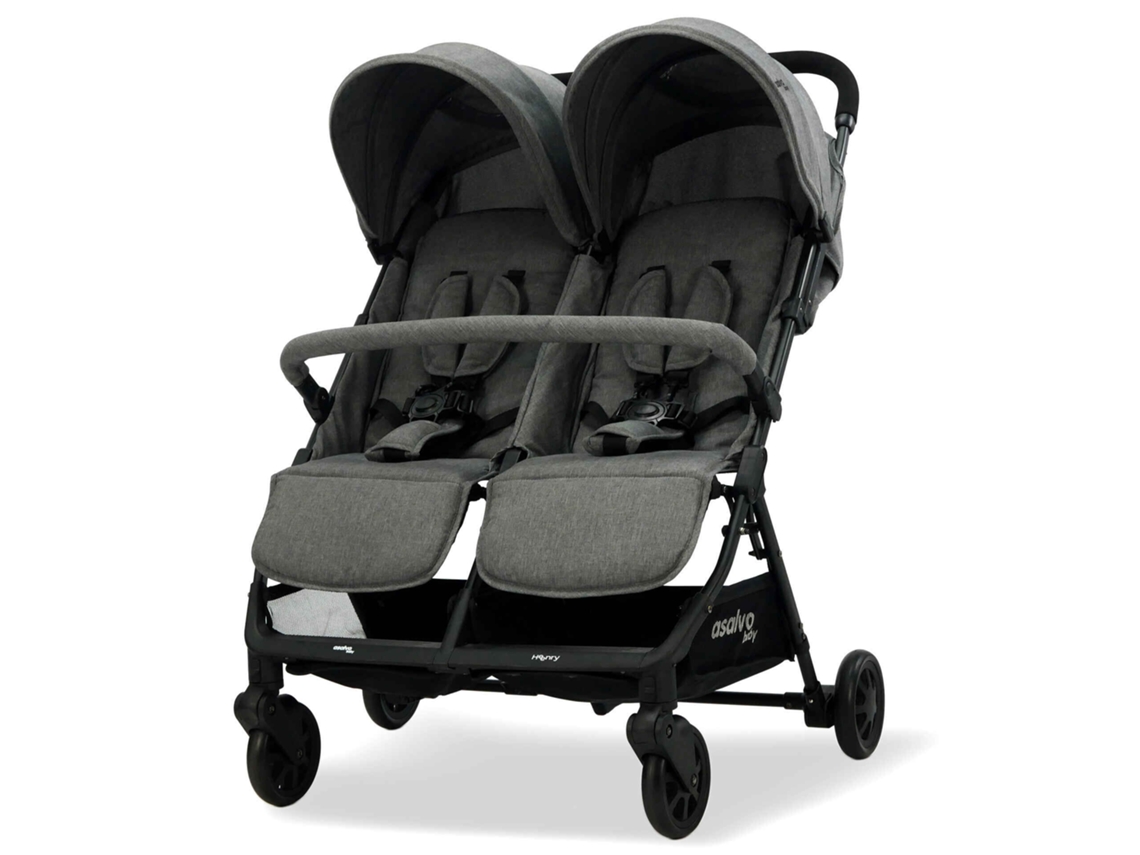 Carrinho de Passeio para Gémeos Cinza Henry ASALVO 1 un