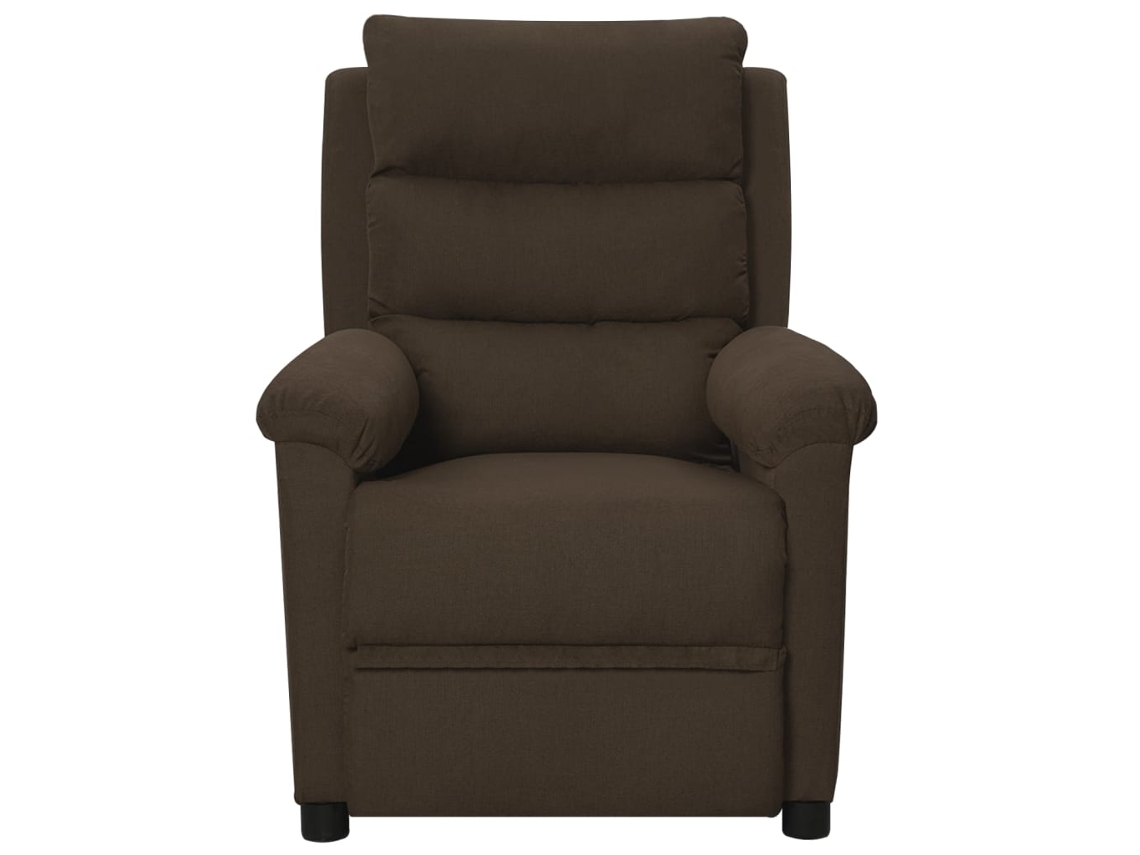 Poltrona reclinável VIDAXL Marrom Tecido