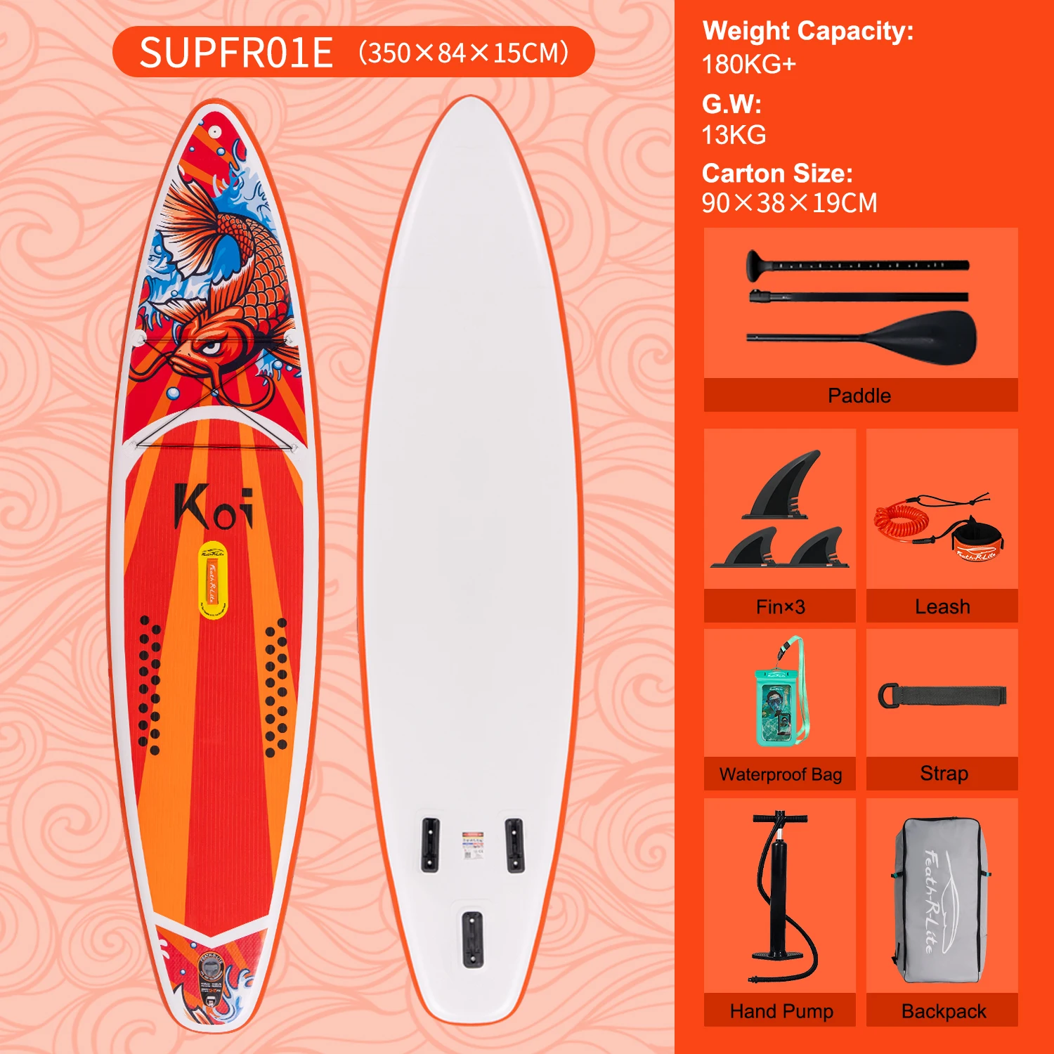 Prancha De Stand Up Paddle, Design Leve, Acessã³rios Completos Incluã­dos, Supfr01e 3508415 Oem