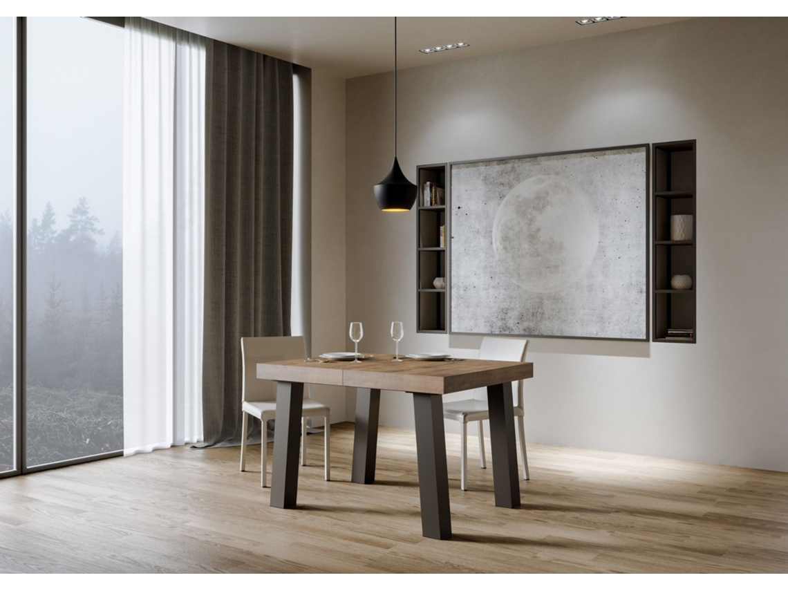 Mesa de Refeição ITAMOBY Bridge (90x130/390 - Painéis em Melamina - Nogueira)