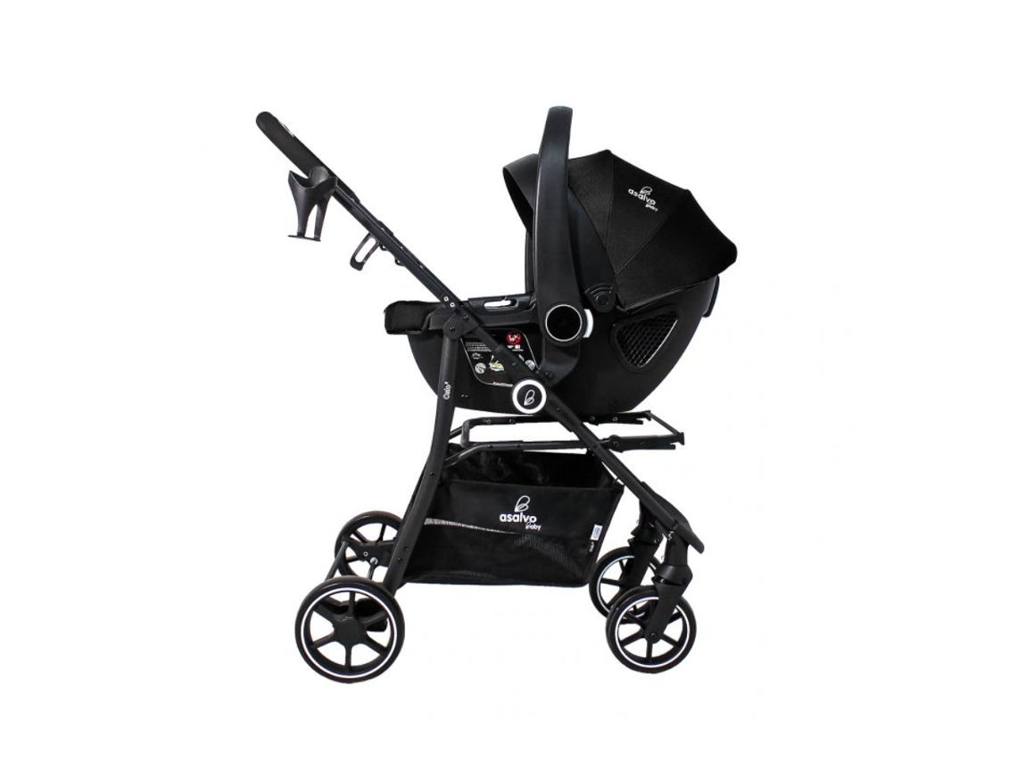 Carrinho De Bebé 3 Em 1 Asalvo Oslo 2 Black