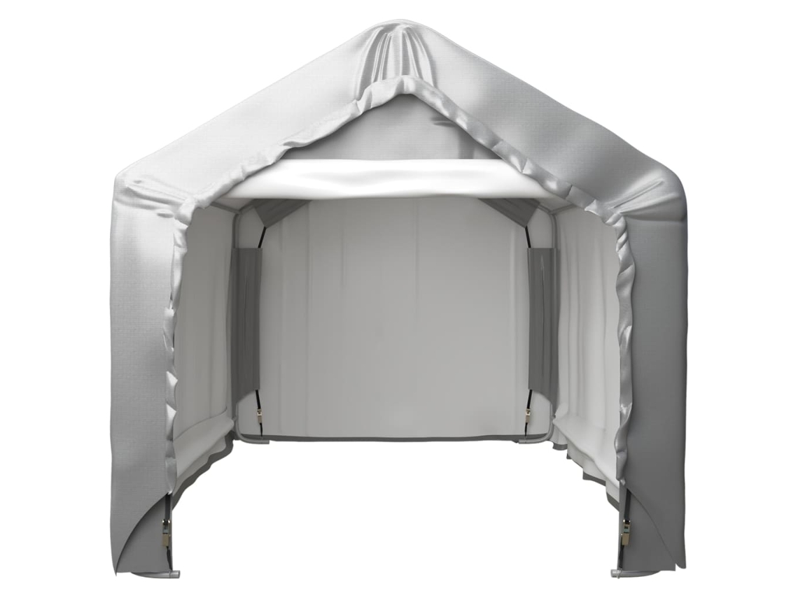 Abrigo MAISON EXCLUSIVE 180x180 cm Aço Galvanizado Cinzento