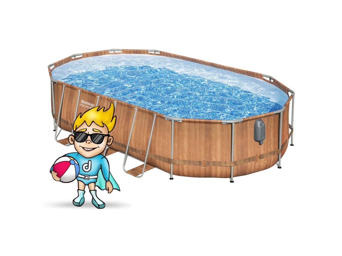 Piscina De Jardim Com Estrutura 610 X 366 X 122 Cm 13 Em 1 Bestway 56719n