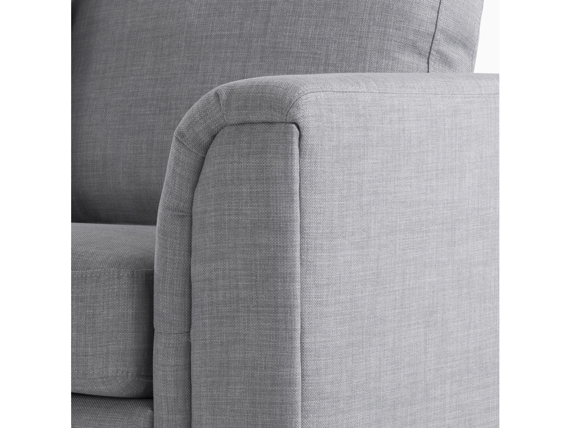 Sofá de esquina BELIANI Oslo de Poliéster Cinzento 270x151x64