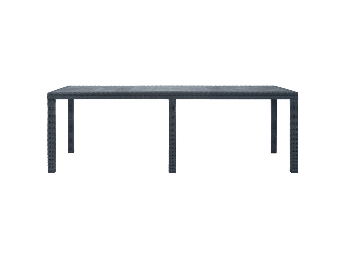 Mesa de jardim VIDAXL Antracite Plástico (220x90x72 cm)