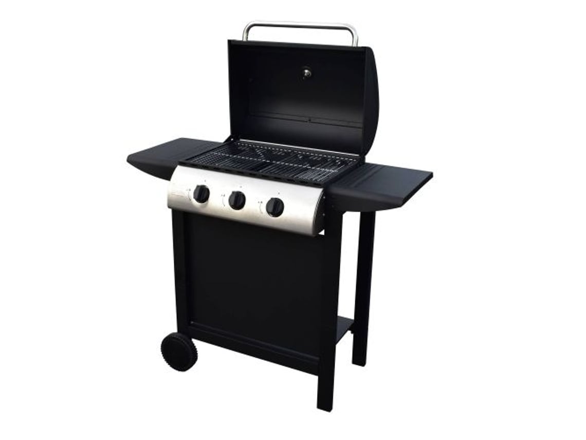 Barbecue HAPPY GARDEN de Gas Hawaï (3 Queimadores - 8,4Kw - Aço - 100x51x98 cm)