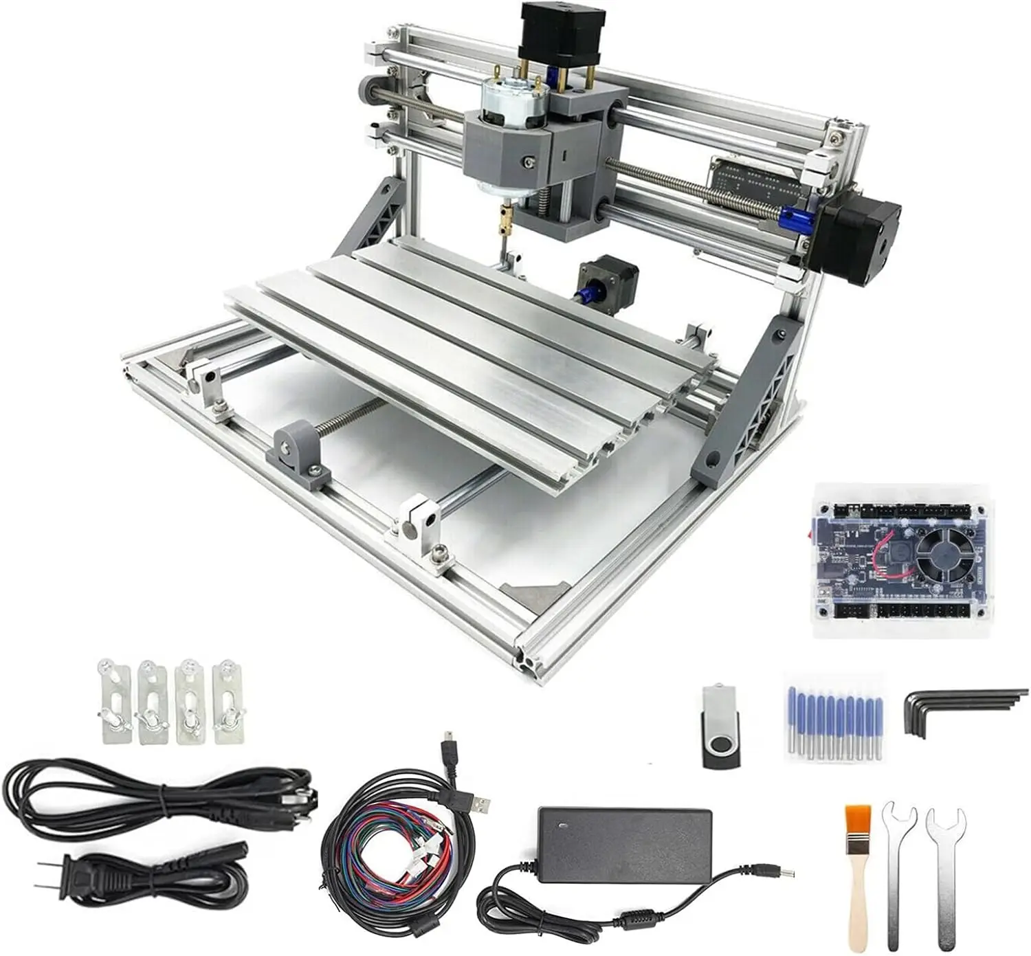 Máquina De Gravação Cnc, Potência De 12-36v, Software De Controle Grbl, Sem Controlador, Adicionar Laser De 10w