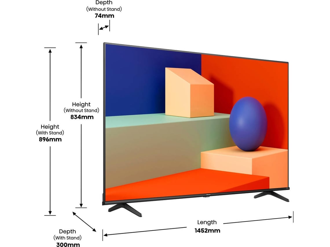 TV HISENSE 65A6K (LED - 65'' - 165 cm - 4K Ultra HD - Smart TV)
