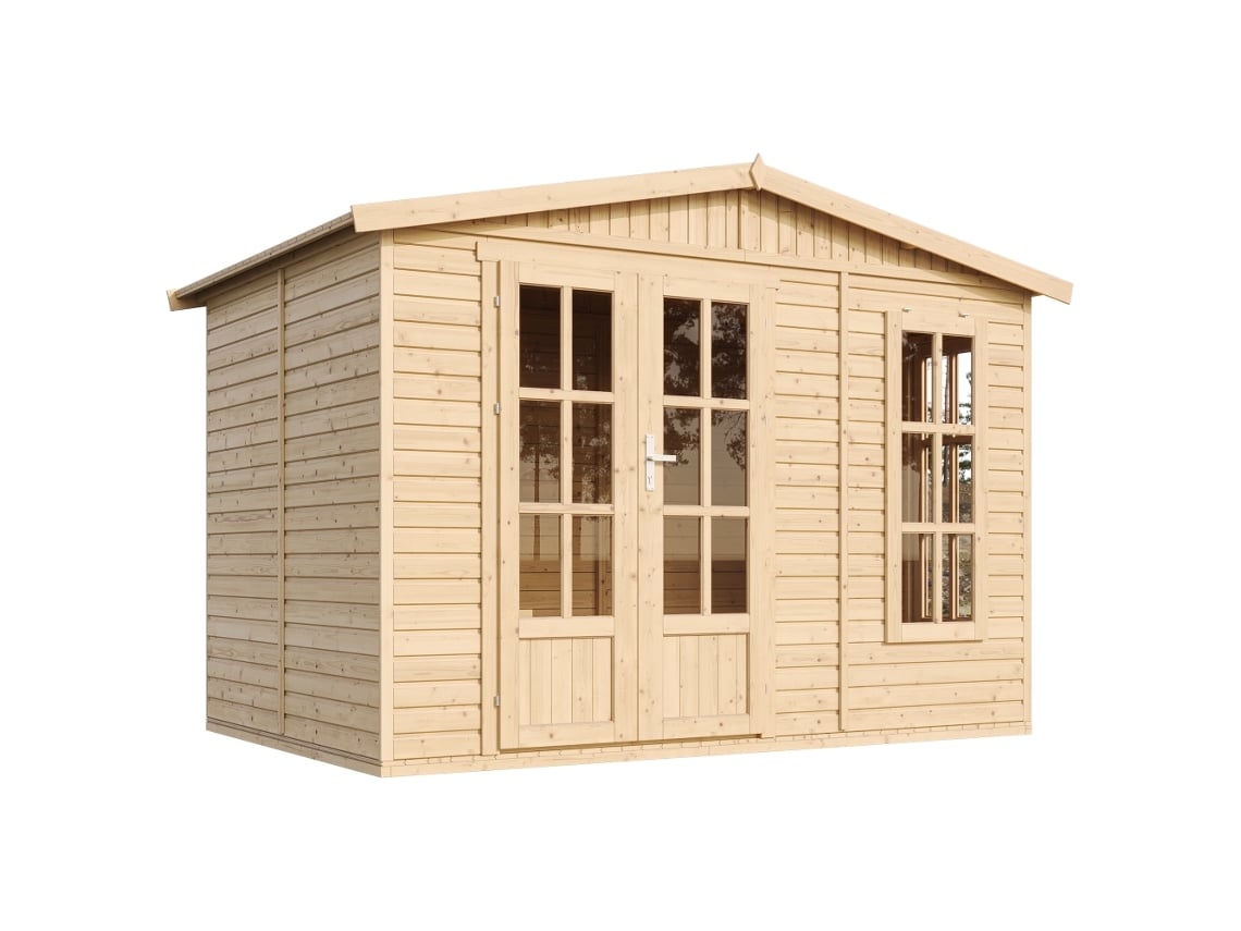 Abrigo de Madeira TIMBELA M334Fb + H334Fbgrey com Chão (6 m² - 332x222 cm)