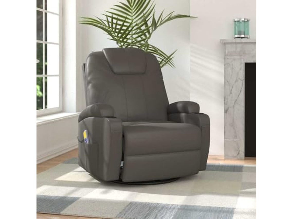 Cadeira de Massagem VIDAXL Antracite Couro Artificial