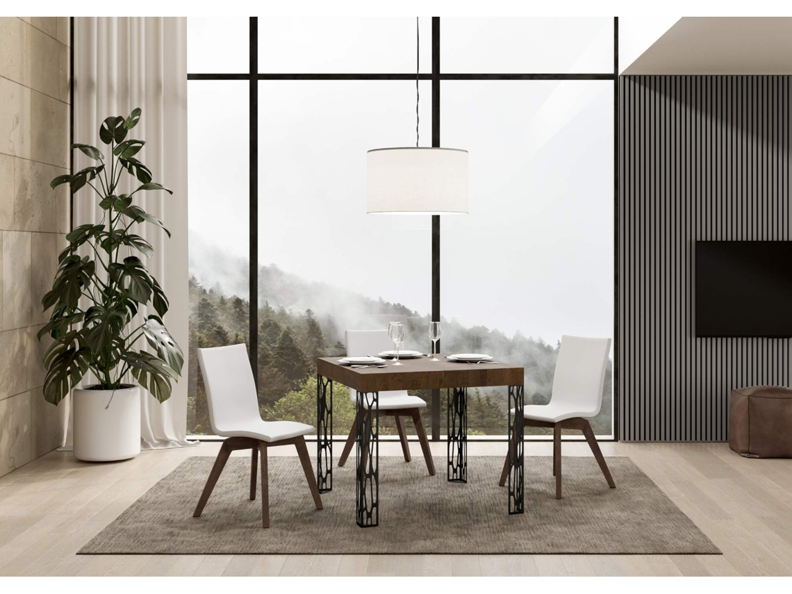 Mesa de Refeição ITAMOBY Ghibli (90x90/246 - Painéis em Melamina - Nogueira)