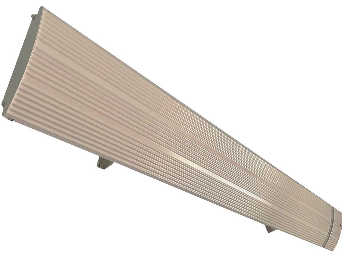 MPC MARBELLA 1800W Radiador de infravermelhos para exterior em alumínio Branco sem emissão de luz Elemento de aquecimento em alumínio.