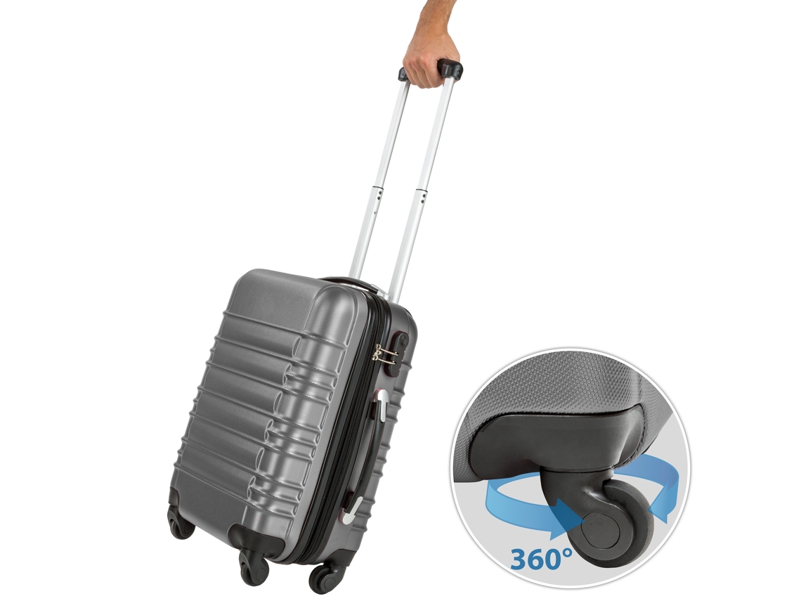 Conjunto de 4 Malas de Viagem TECTAKE ABS Cinzento (35x22x48cm)