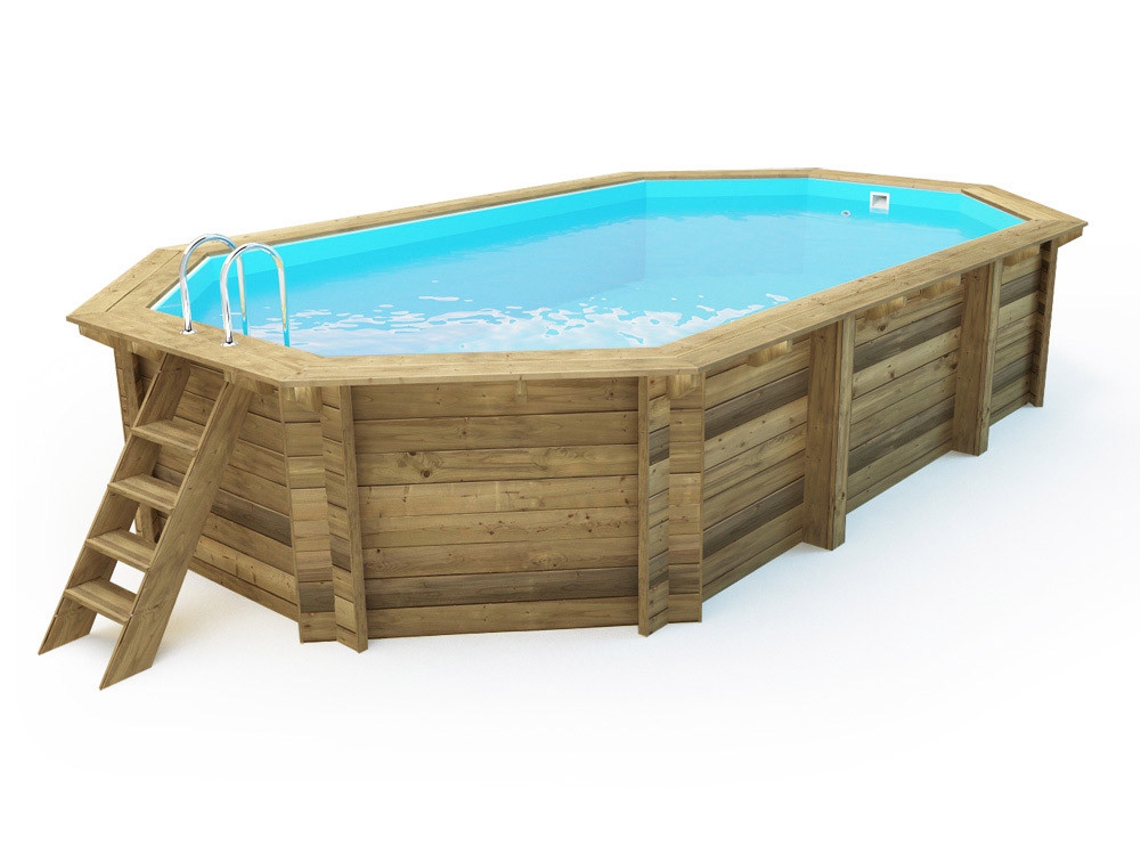Piscina De Madeira Brazilia 130 5,86 X 3,86 X 1,32 M Habitat Et Jardin