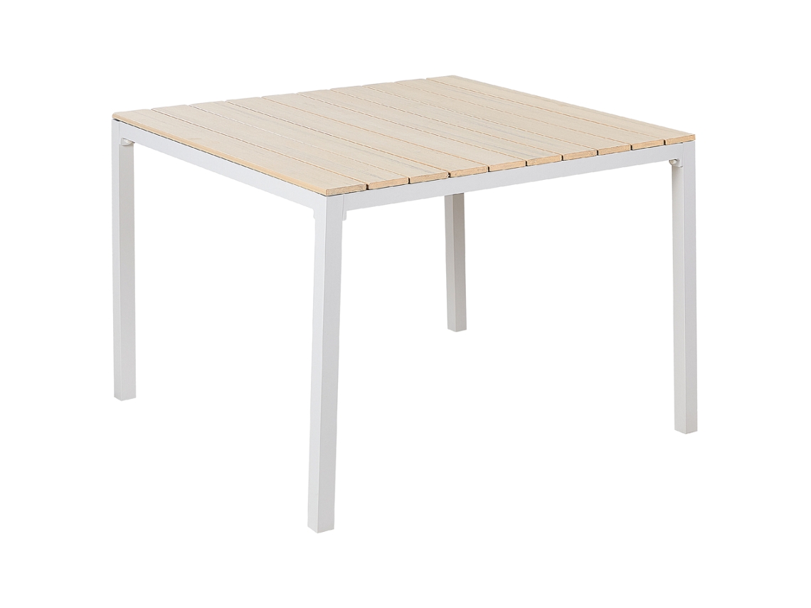 Conjunto relax BELIANI Prato de Madeira plástica Creme 95x95x74