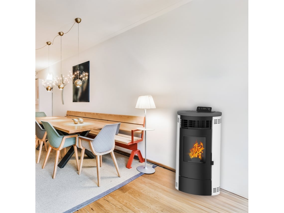 Salamandra A Pellets Flavia 9,5 Kw Sannover Branco