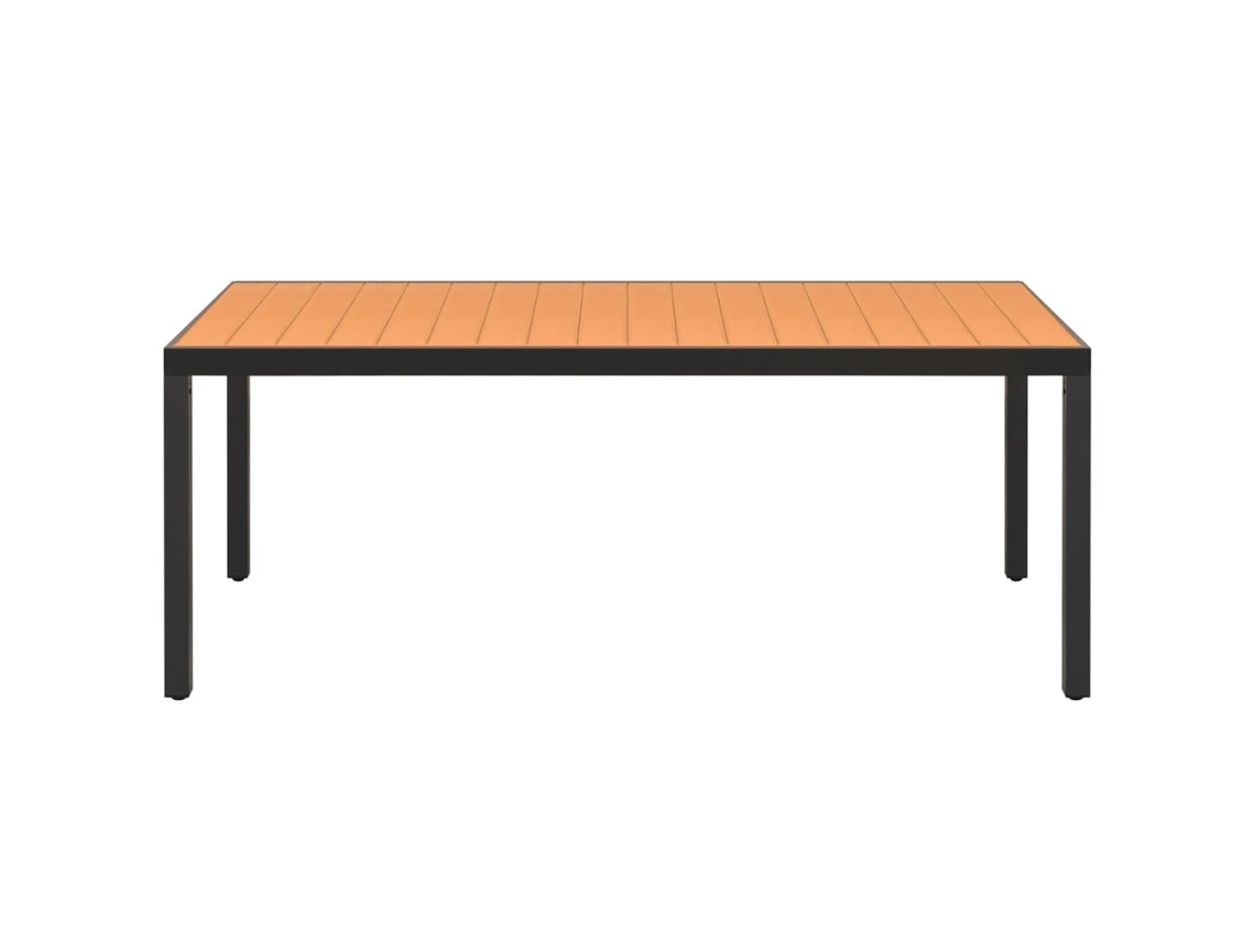 Mesa De Jardim Wpc E Alumínio 185x90x74 Cm Castanho Resistente