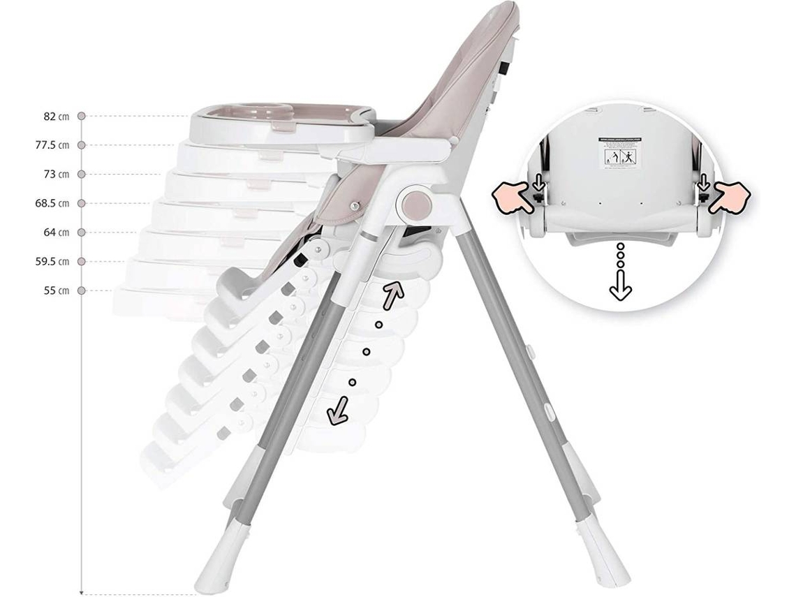 Cadeira de Refeição ENGEL & STORCH TANELI Cinzento (PU - 55x77x102.5 cm)