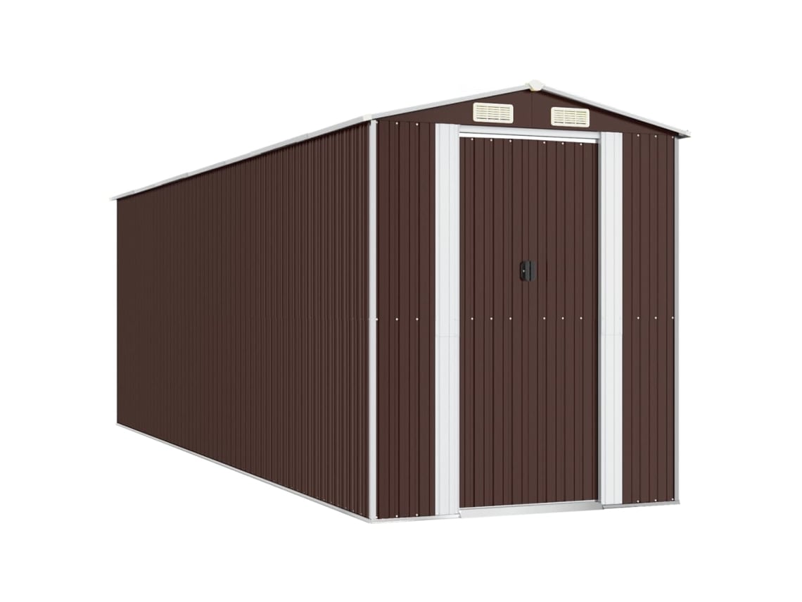 Abrigo MAISON EXCLUSIVE 192x606x223 cm Aço Galvanizado Castanho-Escuro