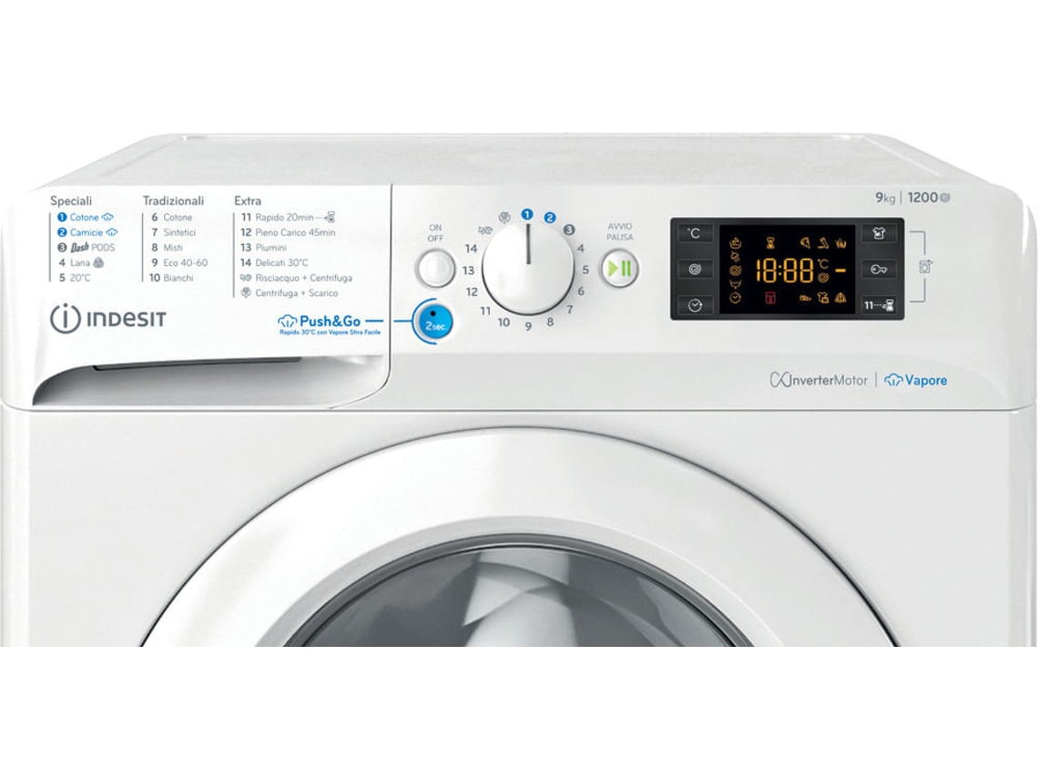 Indesit Bwe 91296x Wv It Máquina De Lavar Carregamento Frontal 9 Kg 1200 Rpm Branco
