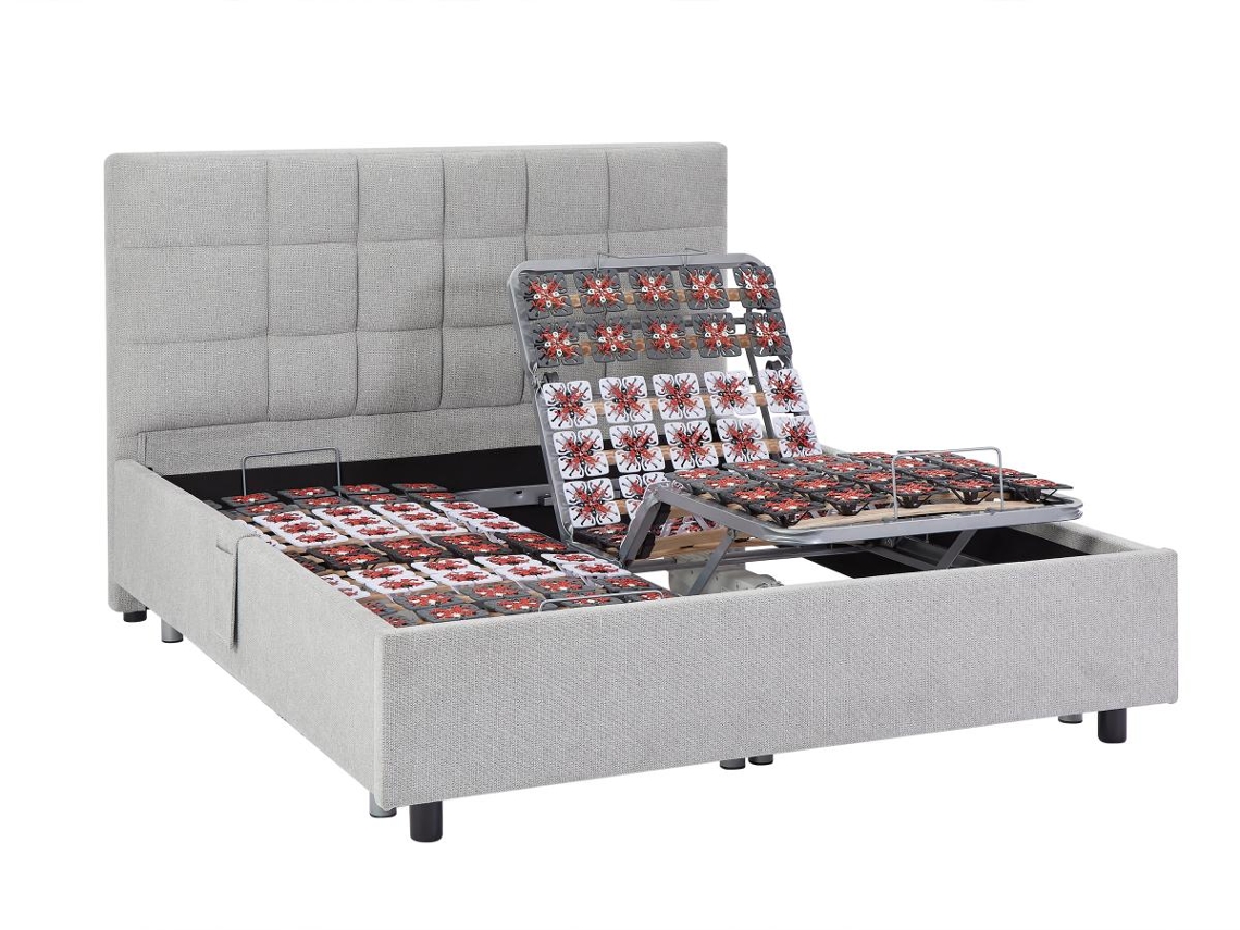 Estrado Articulada Manam VENTE-UNIQUE Cinzento (2x90x200cm)