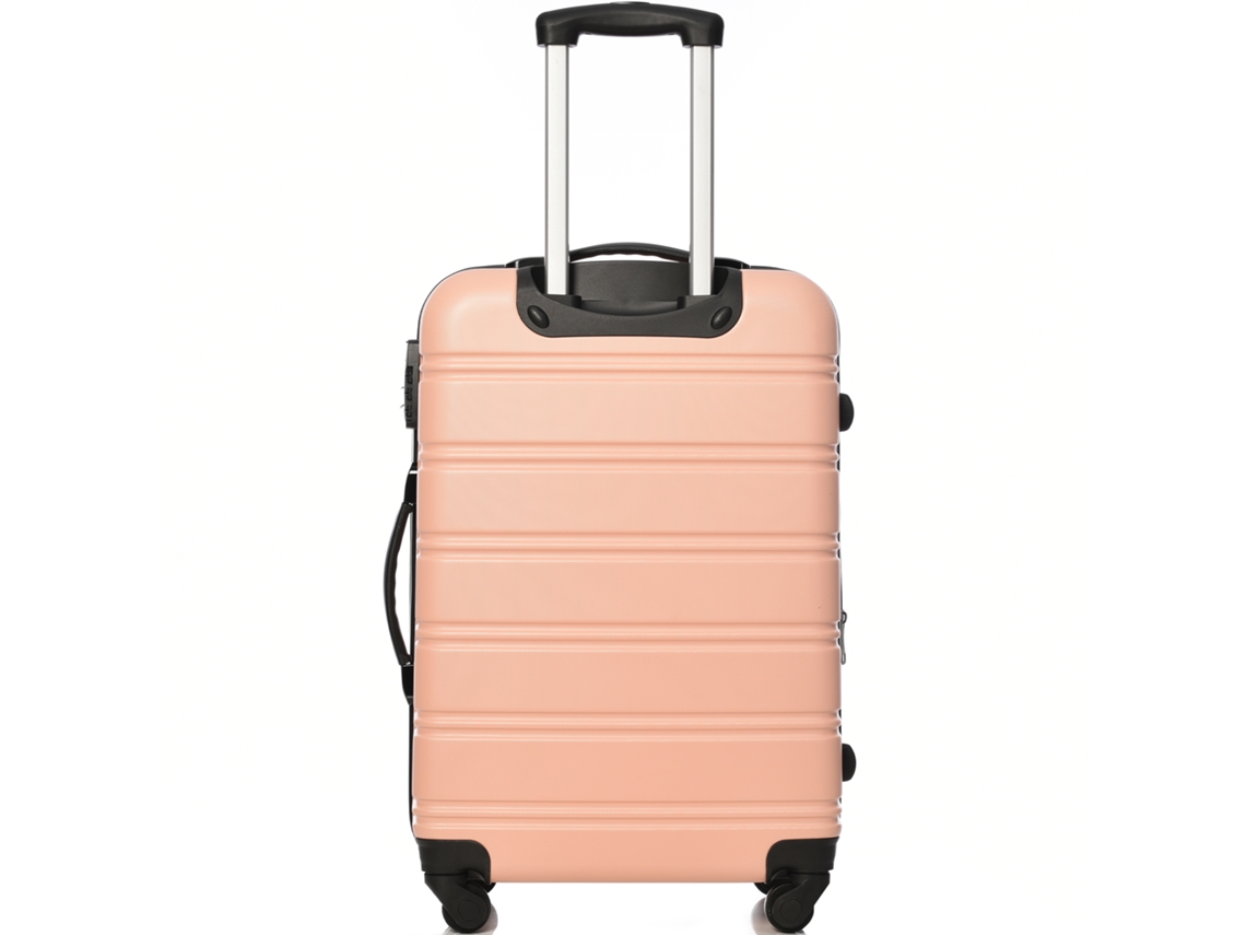 Mala Rígida, 4 Rodas, Abs, Rosa, 65 X 44.5 X 27.5 Cm Haochrymec