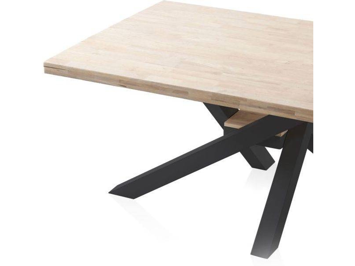 Mesa de Refeição DUEHOME (Preto - Madeira, Metal - 100 cm x 76 cm x)