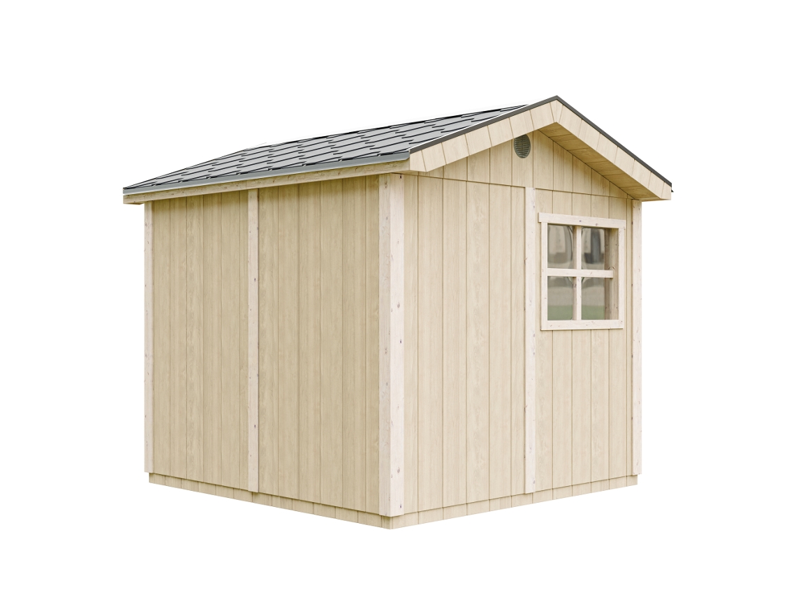 Casa De Jardim Qualidade Premium 5,9 M² A252x250x294 Cm Com Piso E Telhas Betuminosas Timbela M913a Redwood Red