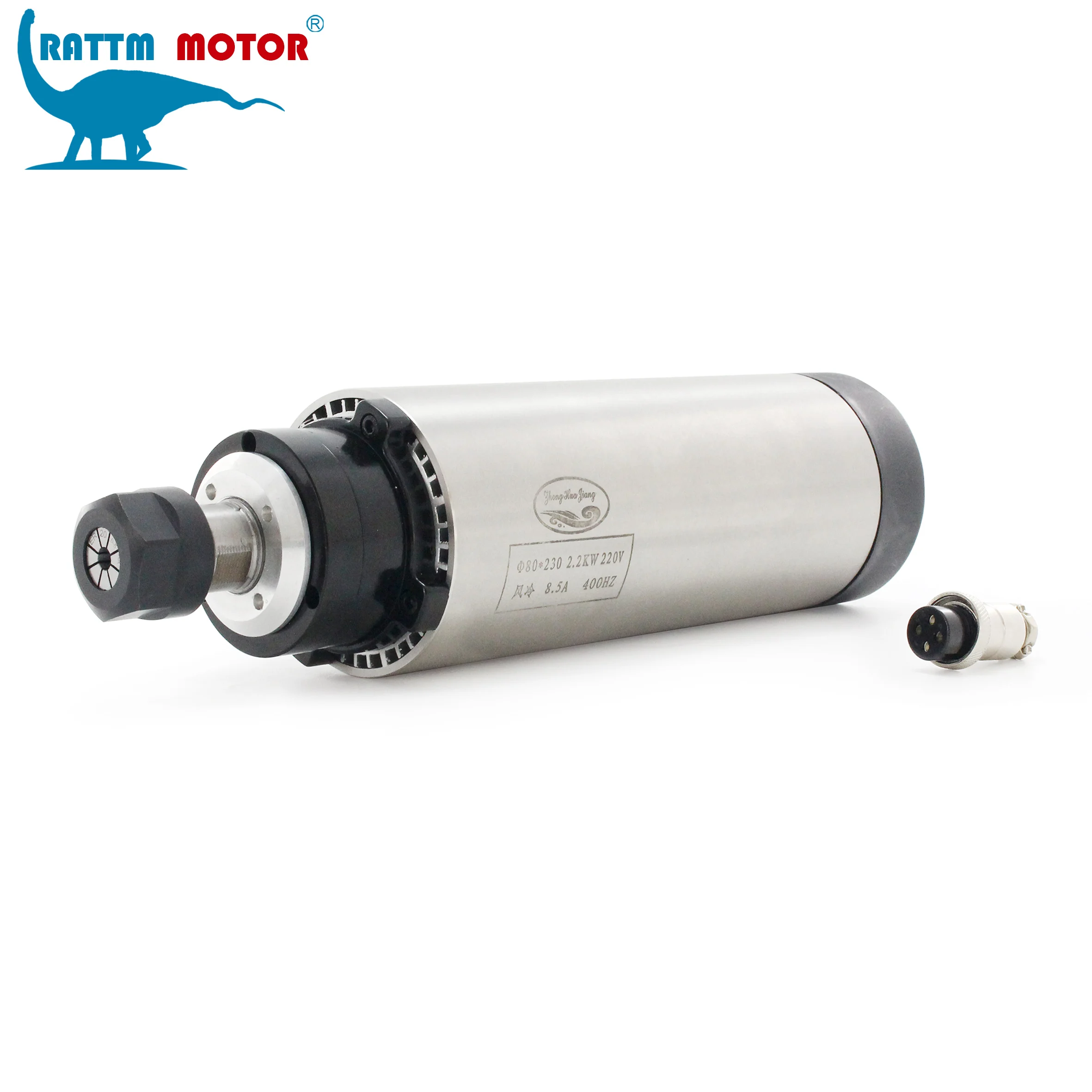 Motor De Fuso Refrigerado A Ar De 2.2kw, Alta Velocidade De Até 24000rpm, Design Compacto 80x230mm, Apenas Fuso, Kit 220v Oem