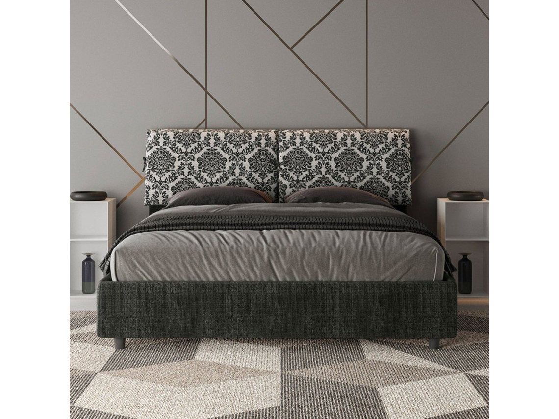 Recipiente de cama de casal 160x190 tecido Mados Giada Agata