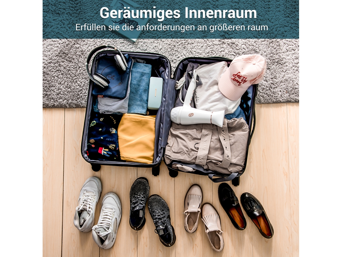 Mala Rígida, 4 Rodas, Material Abs, Rosa Haochrymec (77x50x31 Cm)